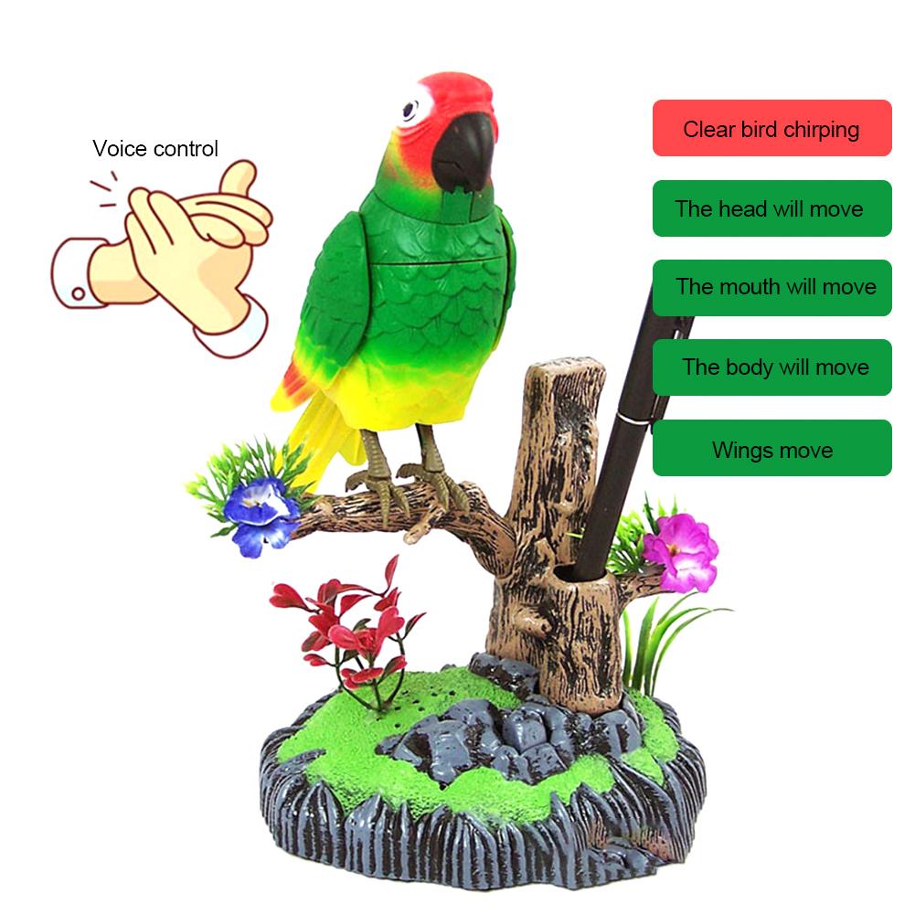 thumbnail image 5 of Wartleves Pájaros eléctricos Control de voz Loros parlantes Regalo de oficina Decoración nuevo, 5 of 7