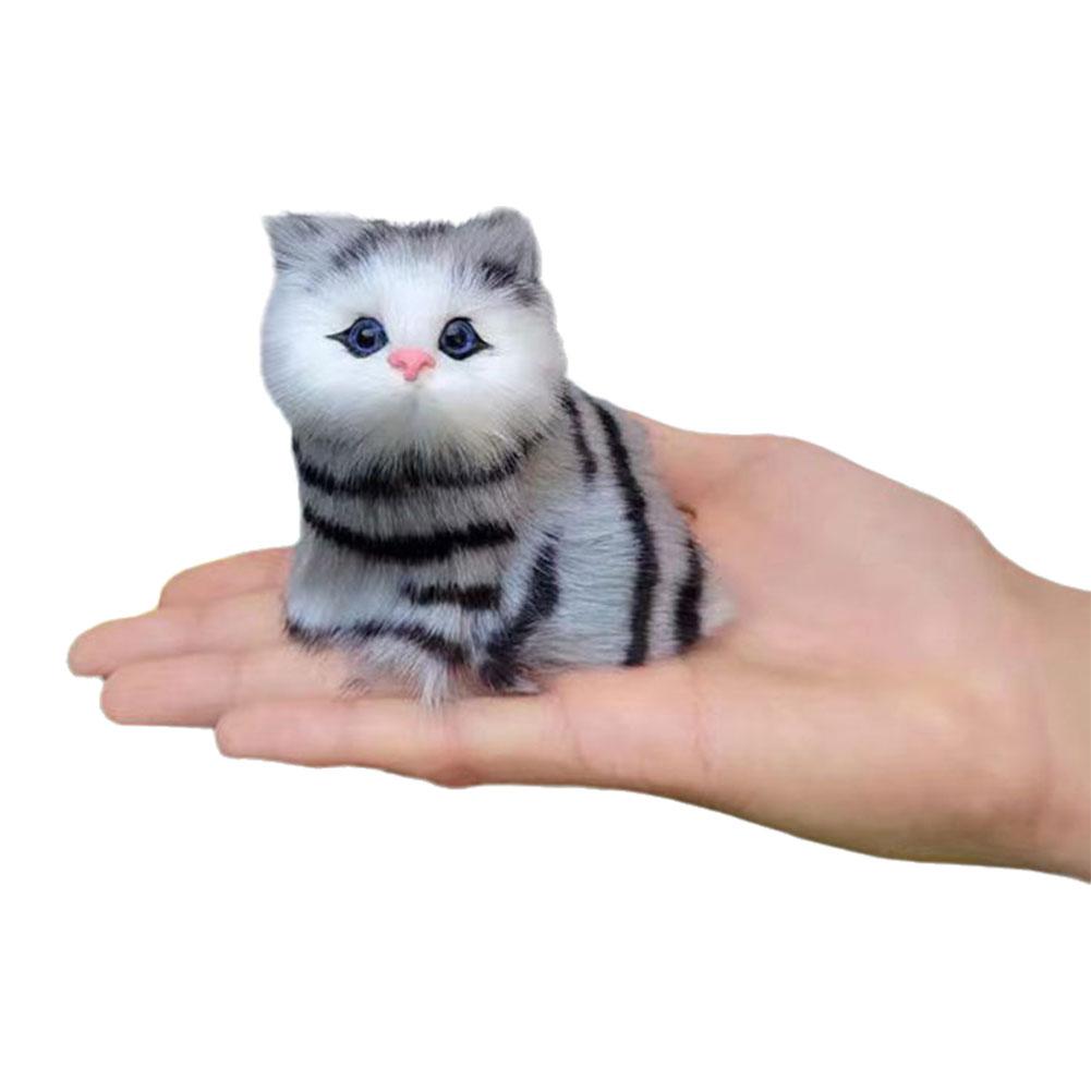 thumbnail image 4 of SGACAI Lindo gato de peluche artificial Simulación de gato Adornos Gatos falsos Gatos de peluche Nuevo A3, 4 of 7