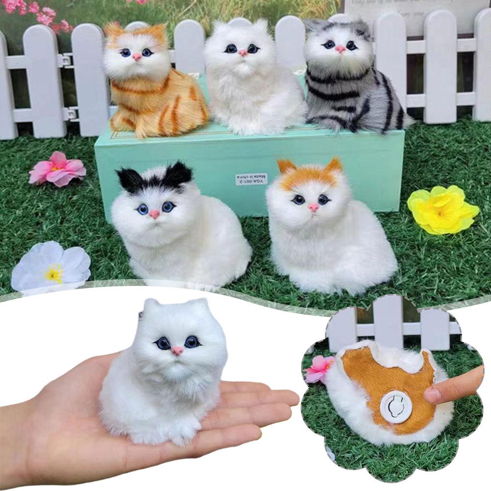 thumbnail image 3 of SGACAI Lindo gato de peluche artificial Simulación de gato Adornos Gatos falsos Gatos de peluche Nuevo A3, 3 of 7