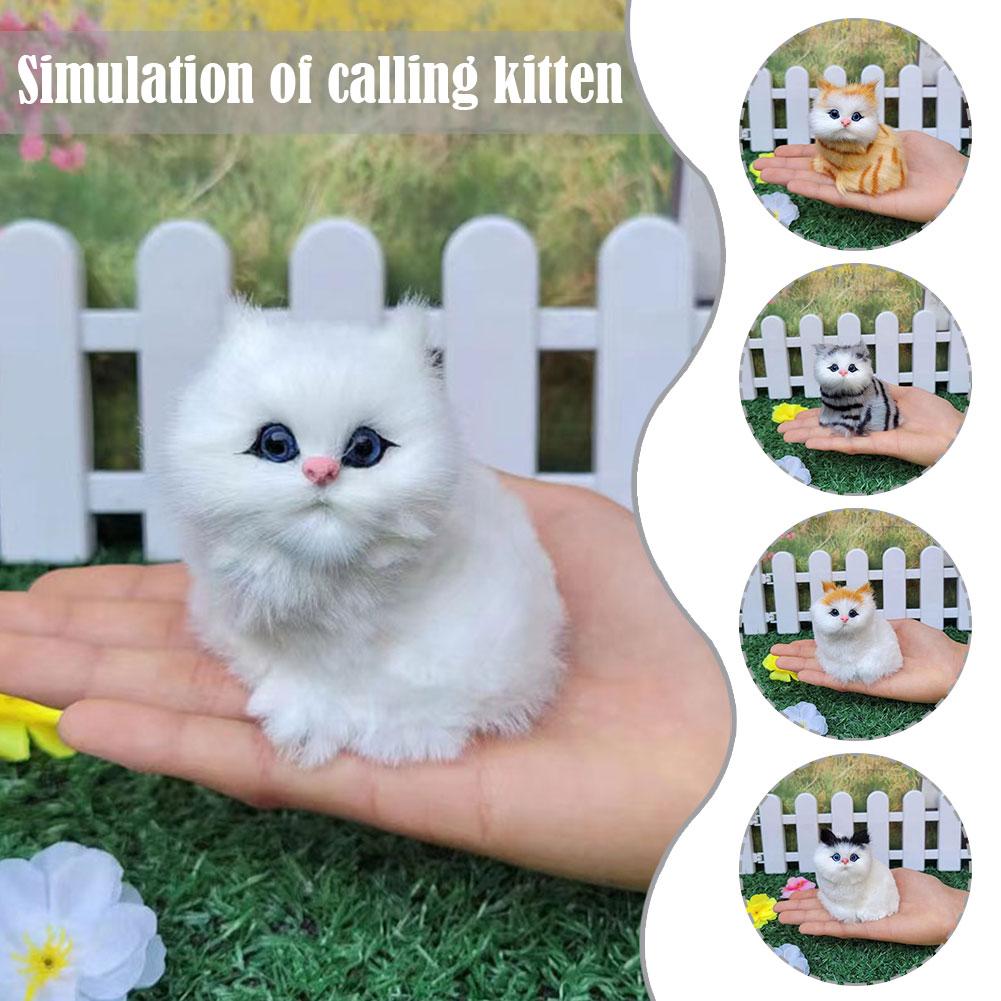 thumbnail image 2 of SGACAI Lindo gato de peluche artificial Simulación de gato Adornos Gatos falsos Gatos de peluche Nuevo A3, 2 of 7