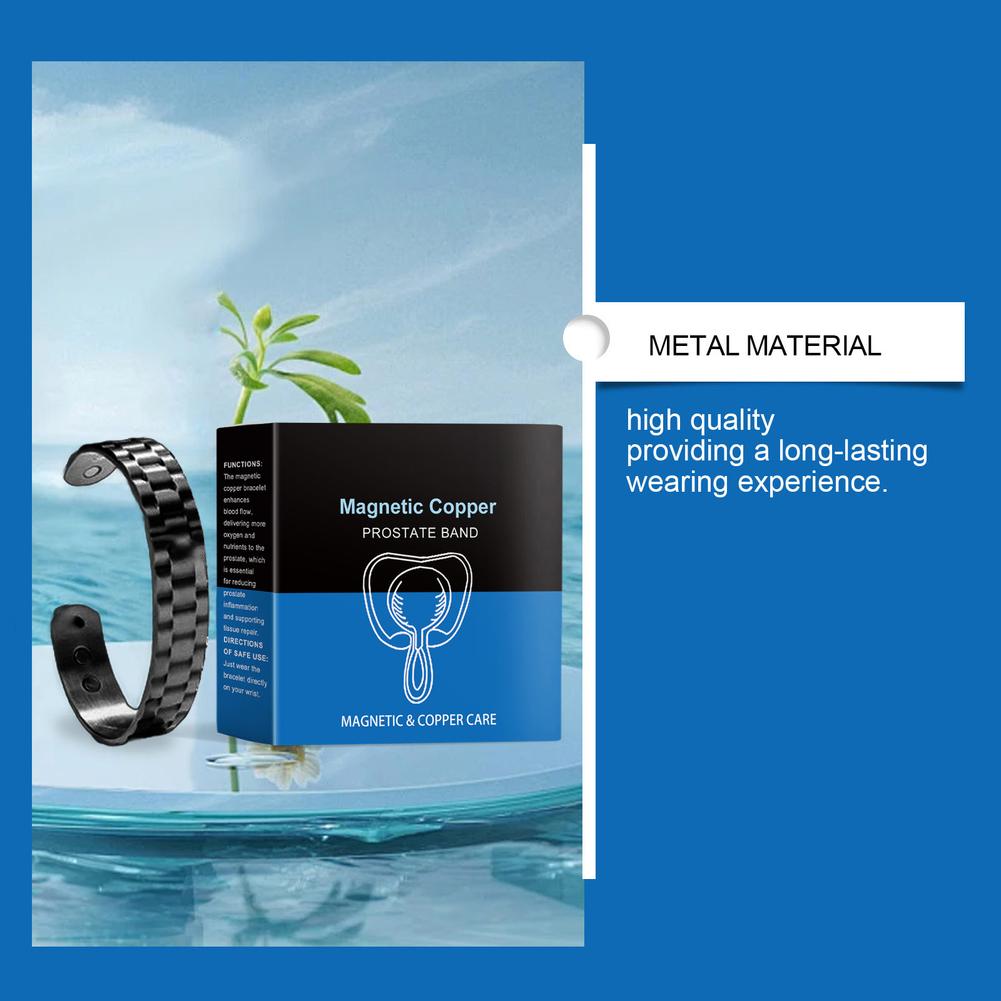 Prosta Power Magnetic Copper & Titanium Wristband - Adjustable Unisex Bracelet - View #3