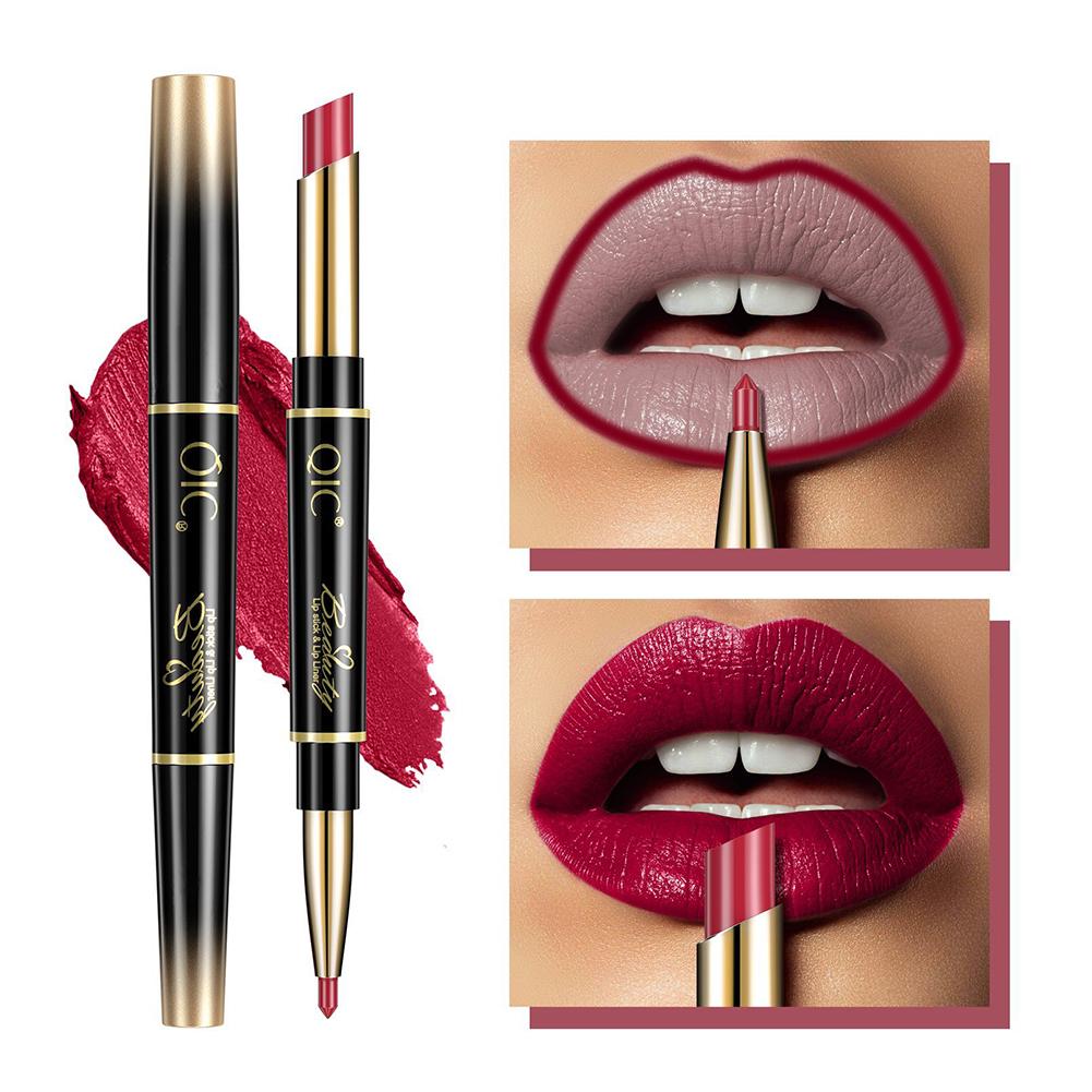 thumbnail image 4 of Wartleves Lápiz labial automático de doble punta, delineador de labios mate, resistente al agua y al desvanecimiento^, 4 of 7