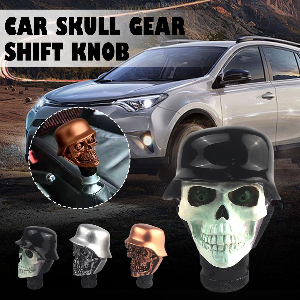 thumbnail image 5 of Wartleves Pomo de palanca de cambios de coche con forma de calavera de Halloween, de acero, para coche manual universal, lote F2, 5 of 7