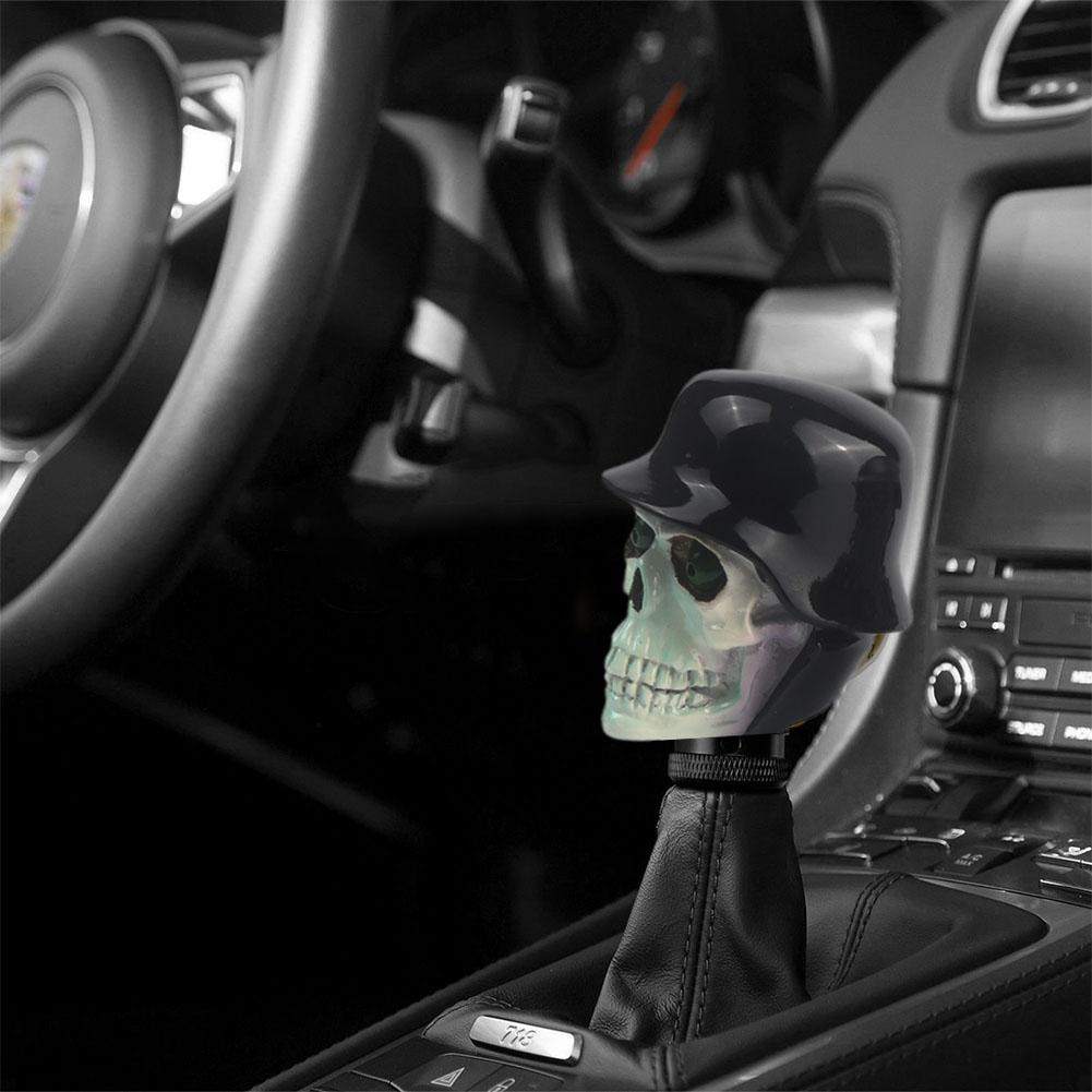 thumbnail image 2 of Wartleves Pomo de palanca de cambios de coche con forma de calavera de Halloween, de acero, para coche manual universal, lote F2, 2 of 7