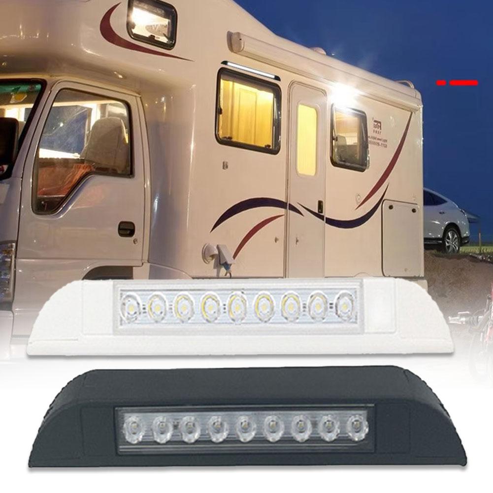 thumbnail image 4 of Wartleves Barra de luz LED para toldo de 12 V y 9 pulgadas, para caravana, remolque, barco, lámpara de techo para exteriores, 4 of 7