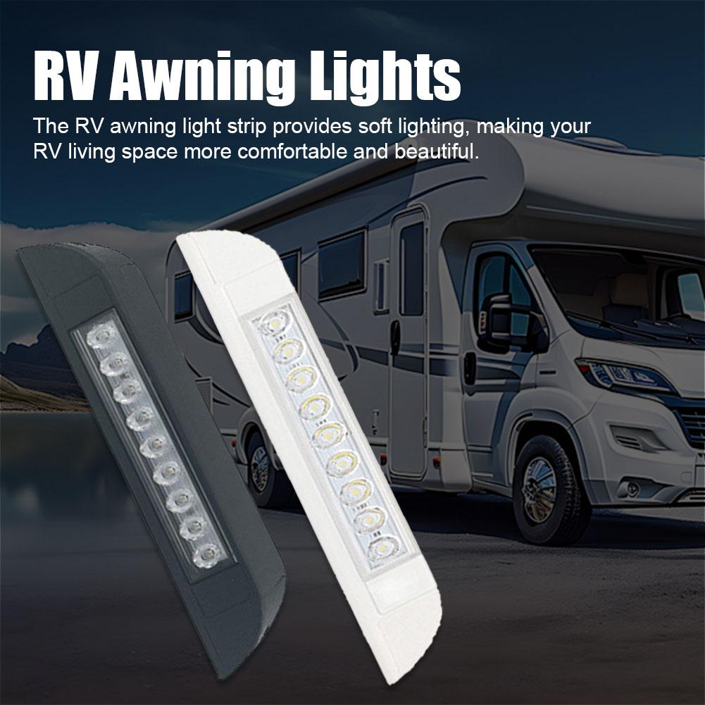thumbnail image 3 of Wartleves Barra de luz LED para toldo de 12 V y 9 pulgadas, para caravana, remolque, barco, lámpara de techo para exteriores, 3 of 7