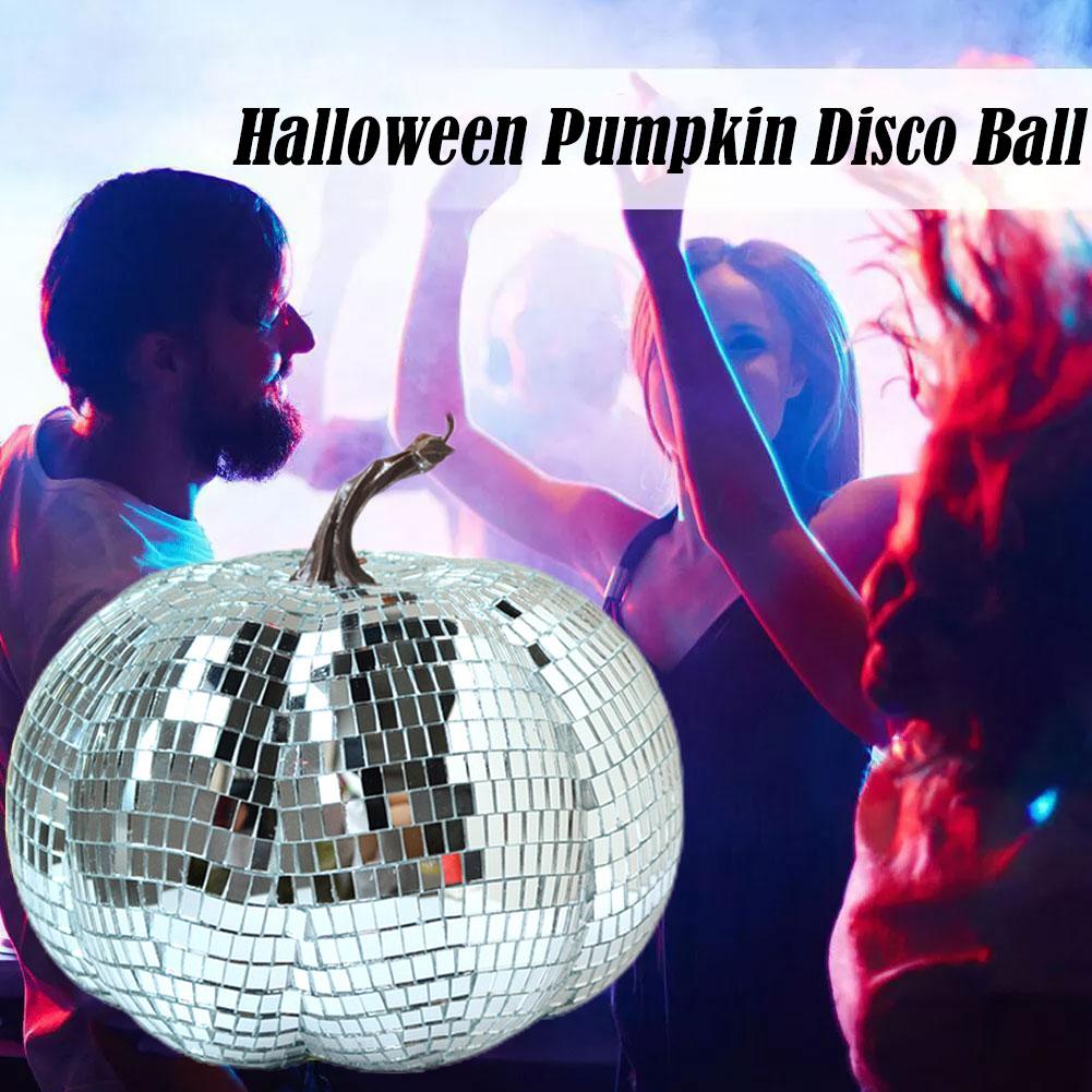 thumbnail image 3 of Ruifaya Bola de discoteca de calabaza de Halloween, decoración de calabaza de Halloween hecha a mano, lote Z3, 3 of 7