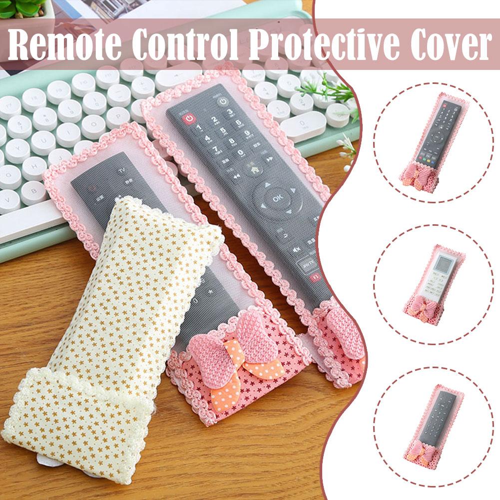 thumbnail image 2 of Ruifaya Funda protectora para control remoto con lazo de tela y encaje, funda protectora contra el polvo, lote S7, 2 of 7