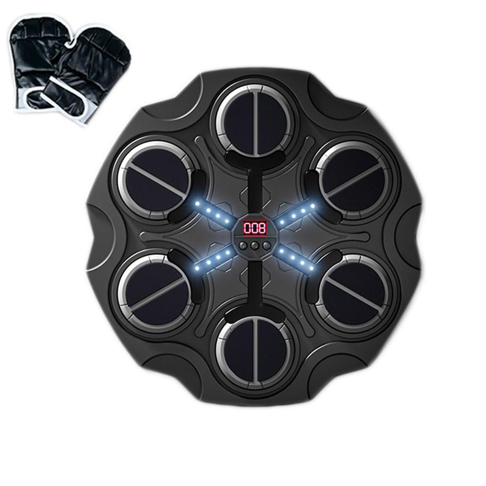 thumbnail image 4 of Ruifaya 2024 Nueva máquina de boxeo con música inteligente para niños con guantes de boxeo, máquina de boxeo inteligente con Bluetooth con LED electrónico montado en la pared, ritmo de ataque ajusta, 4 of 7