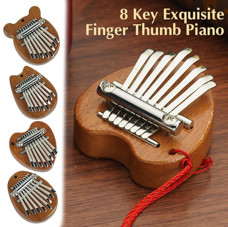 thumbnail image 3 of SGACAI Mini piano de pulgar de 8 teclas, regalo exquisito, ideal para principiantes E2, 3 of 7