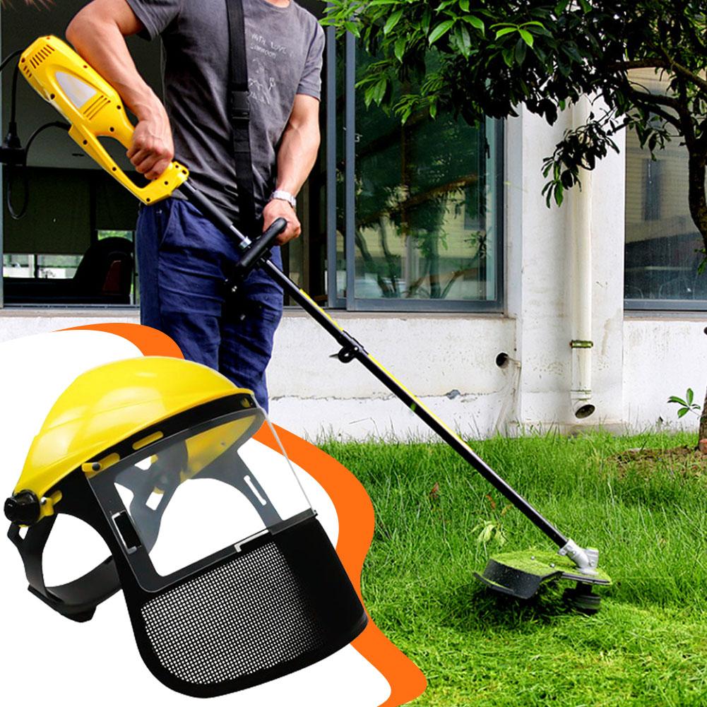 thumbnail image 2 of Wartleves Casco de seguridad para jardín de acero inoxidable, recortador de césped, sombrero, máscara de malla completa/cara, 2 of 7