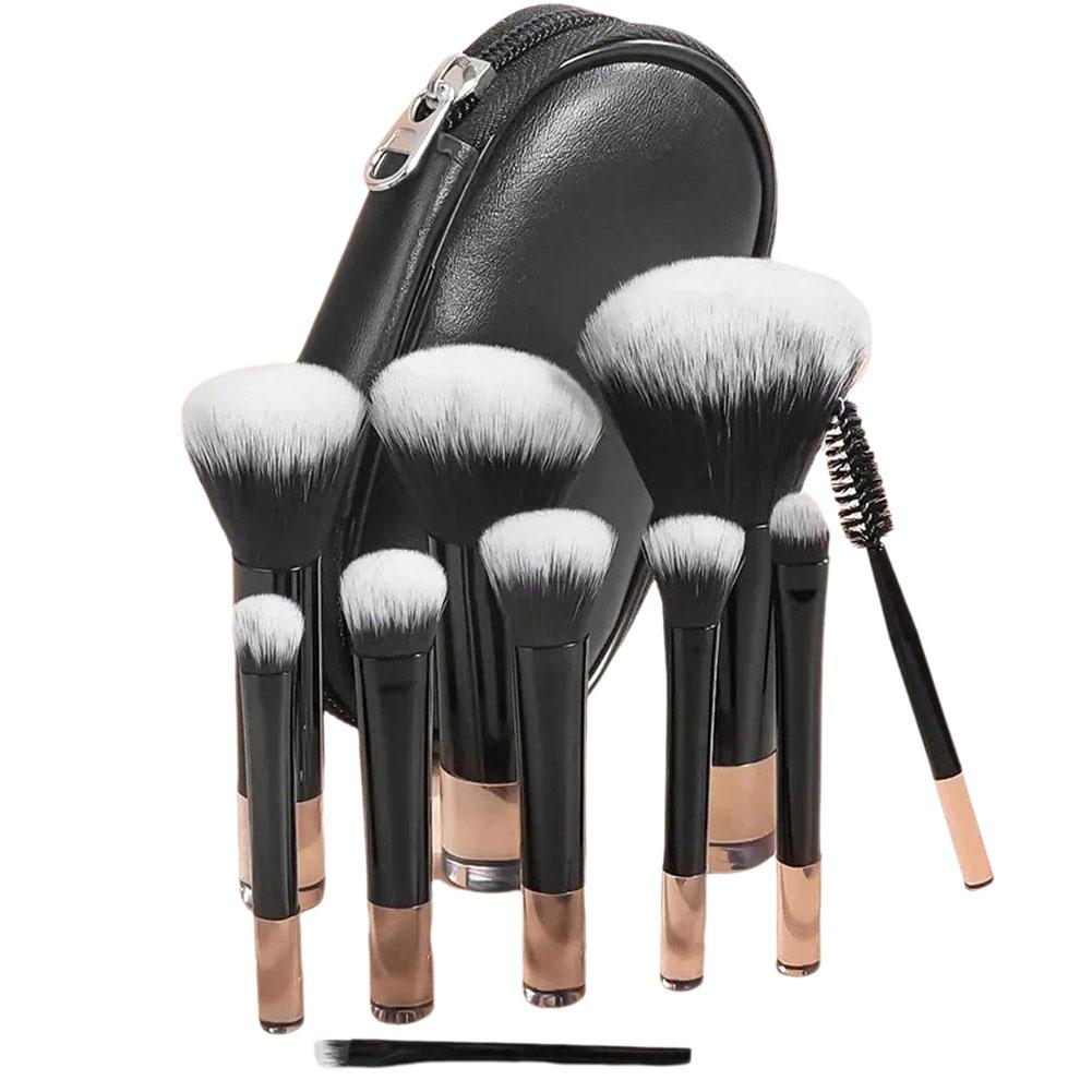 thumbnail image 4 of Wartleves Juego de 10 pinceles de maquillaje para una aplicación precisa, aptos para viajes, 4 of 7