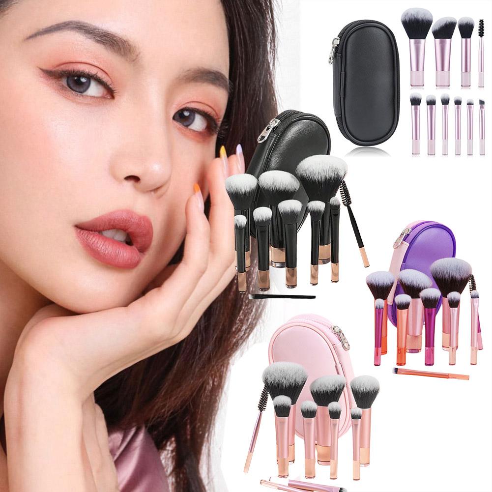 thumbnail image 3 of Wartleves Juego de 10 pinceles de maquillaje para una aplicación precisa, aptos para viajes, 3 of 7