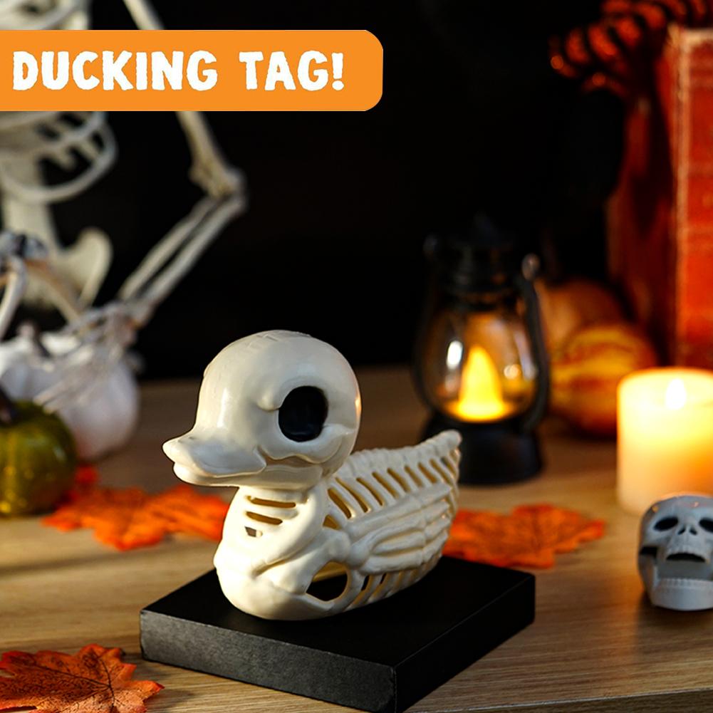thumbnail image 3 of SGACAI Esqueleto de pato de Halloween, decoración de Halloween de esqueleto de pato, adorno de esqueleto de pato blanco de 4,5 pulgadas, esqueletos de huesos de animales espeluznantes de Halloween, 3 of 7
