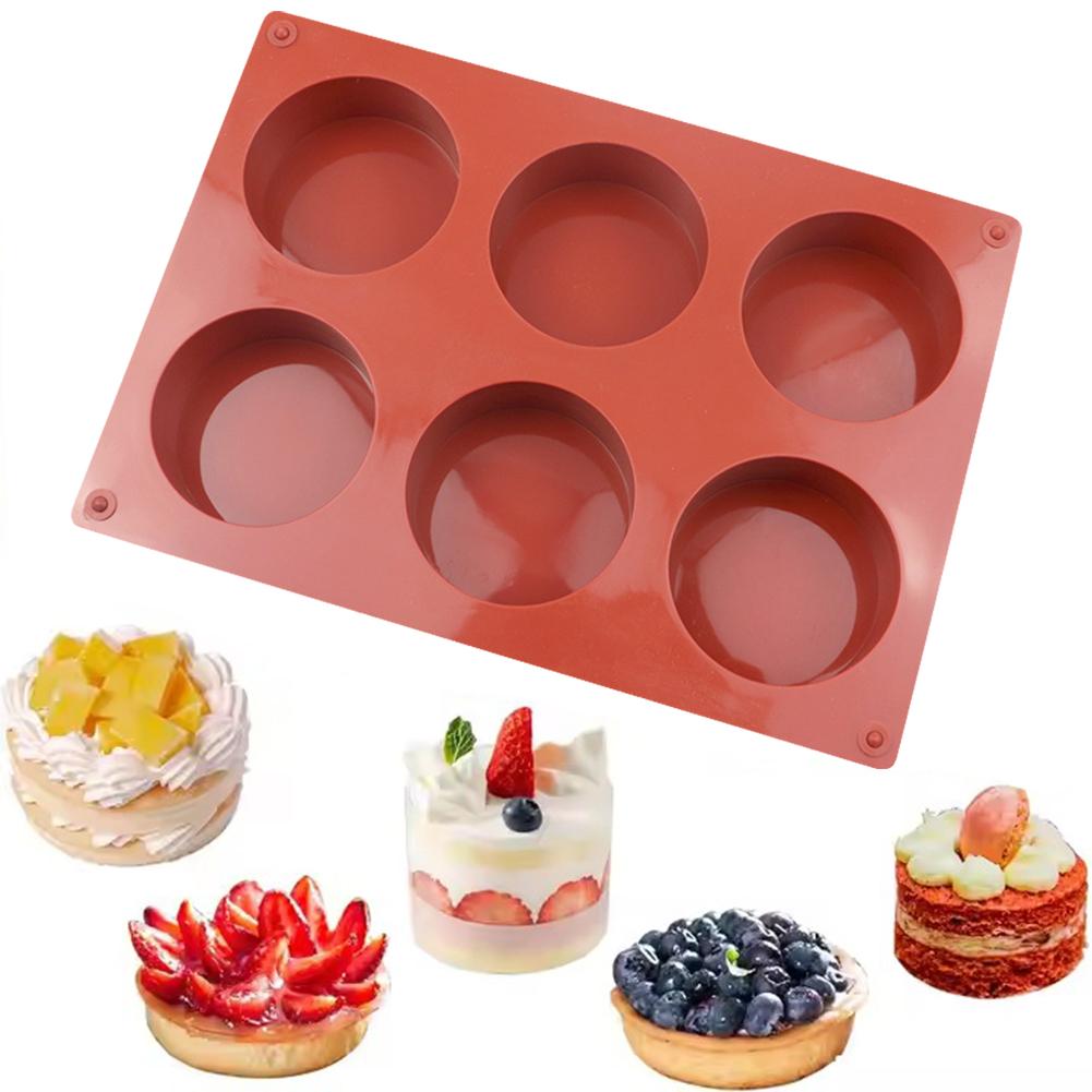 thumbnail image 4 of Wartleves Moldes de silicona para huevos, moldes de silicona para muffins, molde redondo de silicona para hornear de 6 cavidades, antiadherente para hornear muffins ingleses, molde para mini cupcakes, 4 of 7