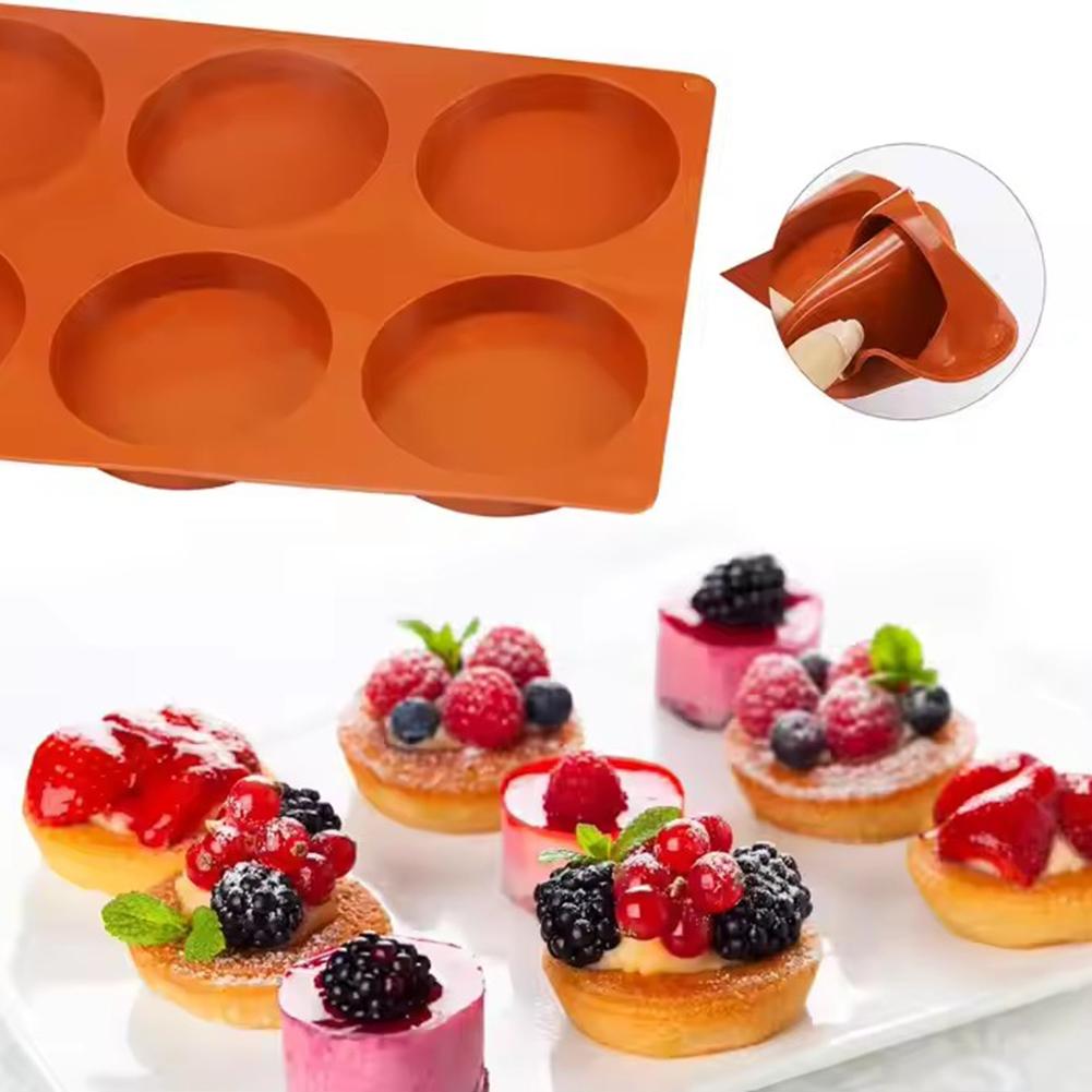 thumbnail image 2 of Wartleves Moldes de silicona para huevos, moldes de silicona para muffins, molde redondo de silicona para hornear de 6 cavidades, antiadherente para hornear muffins ingleses, molde para mini cupcakes, 2 of 7