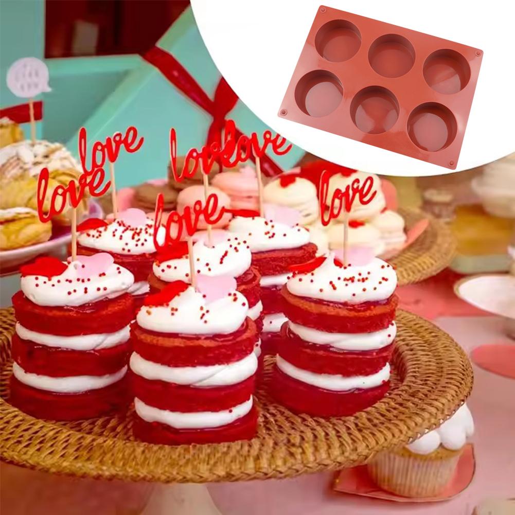 thumbnail image 3 of Wartleves Moldes de silicona para huevos, moldes de silicona para muffins, molde redondo de silicona para hornear de 6 cavidades, antiadherente para hornear muffins ingleses, molde para mini cupcakes, 3 of 7