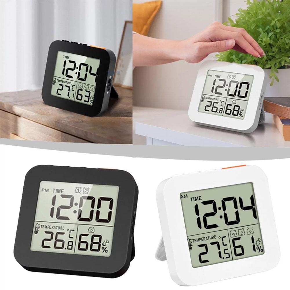 thumbnail image 3 of SGACAI Reloj de ducha digital con alarma, termómetro, higrómetro, pared, resistente al agua, 3 of 7