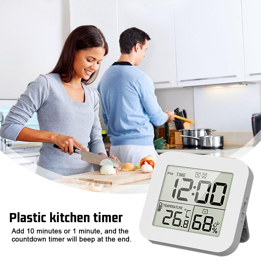 thumbnail image 2 of SGACAI Reloj de ducha digital con alarma, termómetro, higrómetro, pared, resistente al agua, 2 of 7