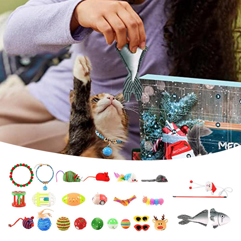 thumbnail image 2 of SGACAI Calendario de Adviento para gatos 2024 de DTREELS, calendario de cuenta regresiva de Navidad 2024 para juguetes para gatitos, calendario de Adviento de cuenta regresiva de 24 días para Navid, 2 of 7