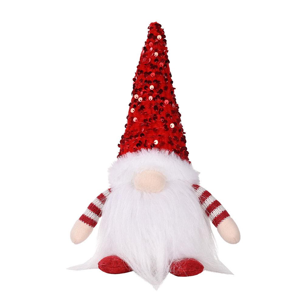 thumbnail image 4 of Ruifaya Figura de elfo de Papá Noel hecha a mano con luz LED de 1/3 x, 4 of 7