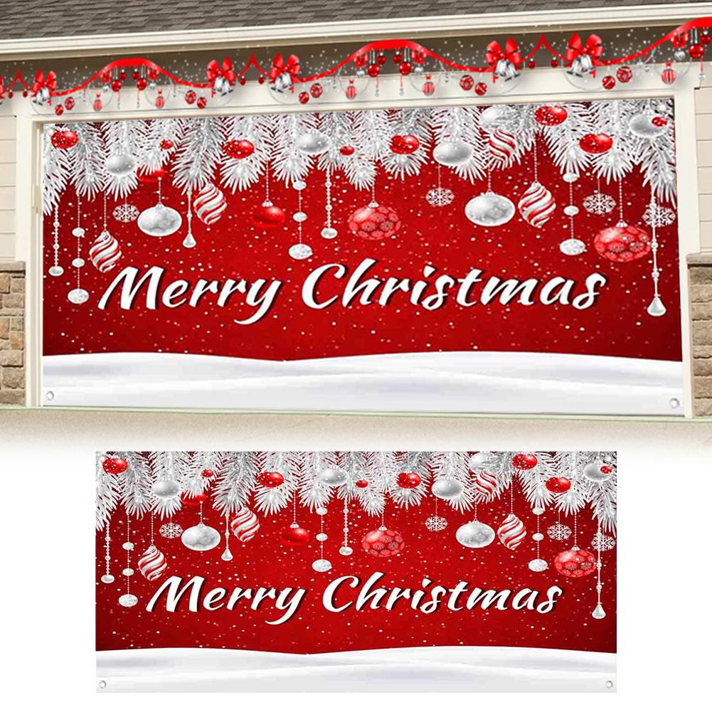 thumbnail image 2 of Ruifaya Banner navideño de Feliz Navidad para puerta de garaje, cubierta grande para puerta XMAS 2025 Reino Unido, 2 of 7