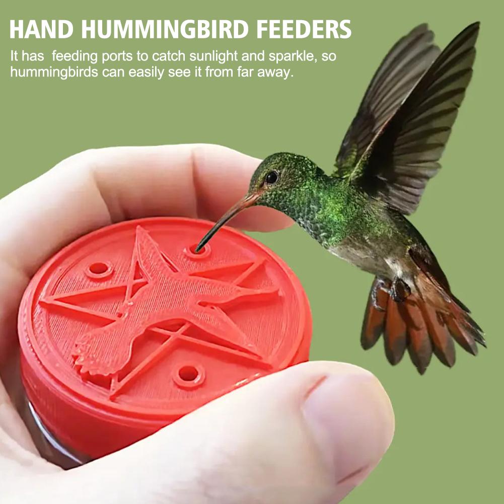 thumbnail image 3 of Ruifaya Comederos de mano para colibríes, nuevo comedero de mano mini pentagrama para colibríes 2024, comedero para colibríes para exteriores, comedero para ventana, regalos para colibríes, 3 of 7