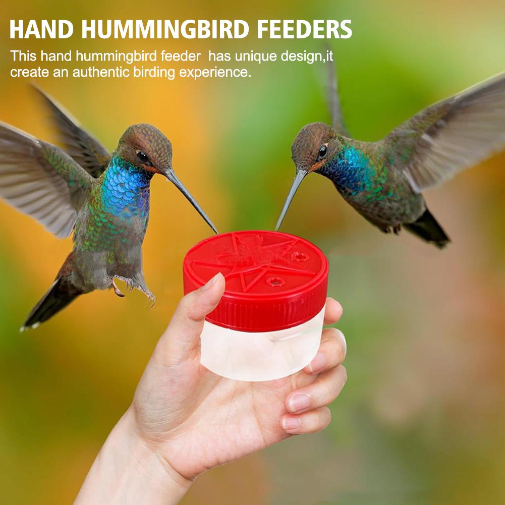 thumbnail image 2 of Ruifaya Comederos de mano para colibríes, nuevo comedero de mano mini pentagrama para colibríes 2024, comedero para colibríes para exteriores, comedero para ventana, regalos para colibríes, 2 of 7