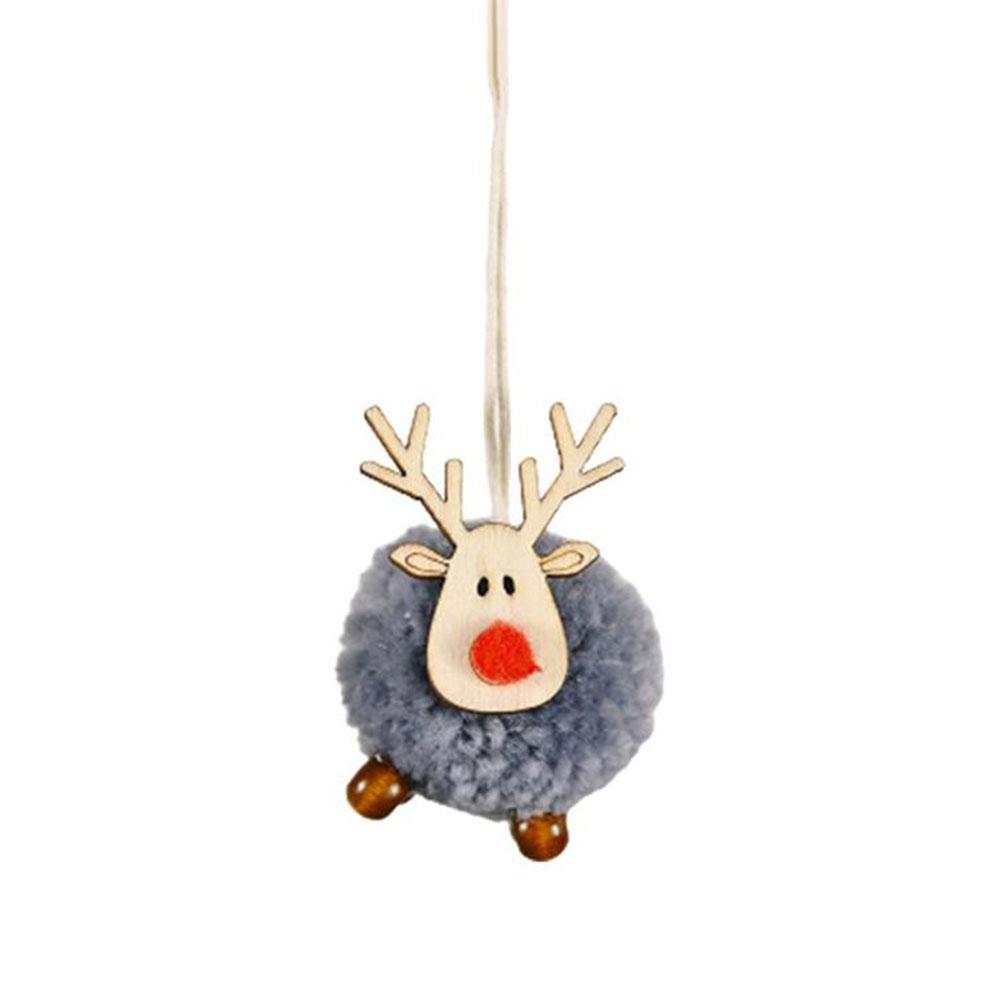 thumbnail image 5 of SGACAI Adornos de alce navideño LQQDREX, adornos colgantes de ciervo de fieltro navideño para árbol de Navidad, regalo colgante de árbol de Navidad, decoración colgante de alce con pompón de corder, 5 of 7