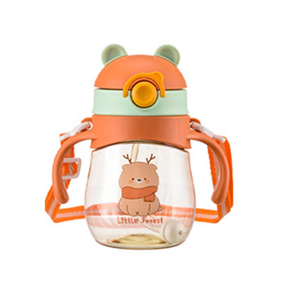 thumbnail image 4 of Ruifaya Taza con pajita para niños, botella para beber, asa, taza de aprendizaje, 410 ml, portátil♯, 4 of 7