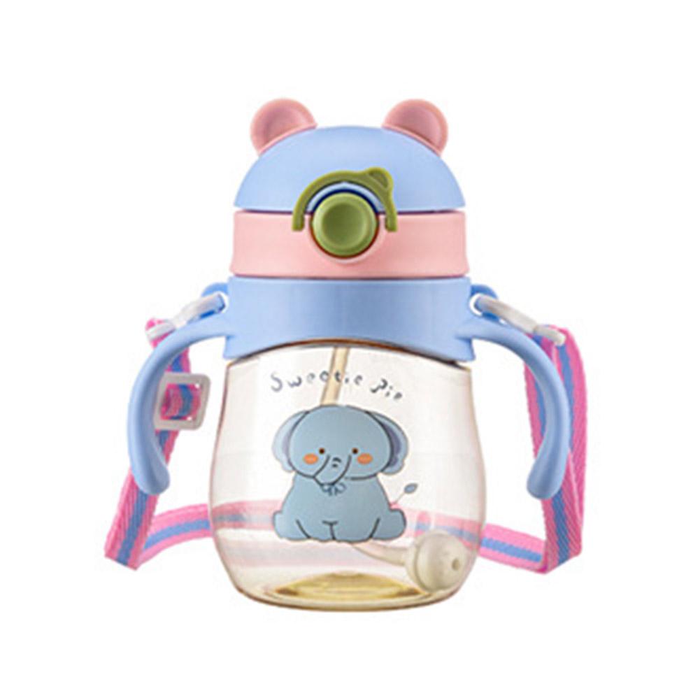 thumbnail image 3 of Ruifaya Taza con pajita para niños, botella para beber, asa, taza de aprendizaje, 410 ml, portátil♯, 3 of 7