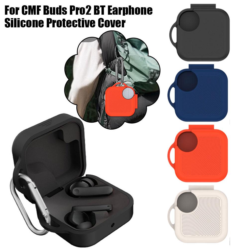 thumbnail image 2 of Wartleves Adecuado para auriculares Bluetooth Cmf Buds Pro2, protector de silicona, a prueba de caídas, simple, suave J2z6, almacenamiento, 2 of 7