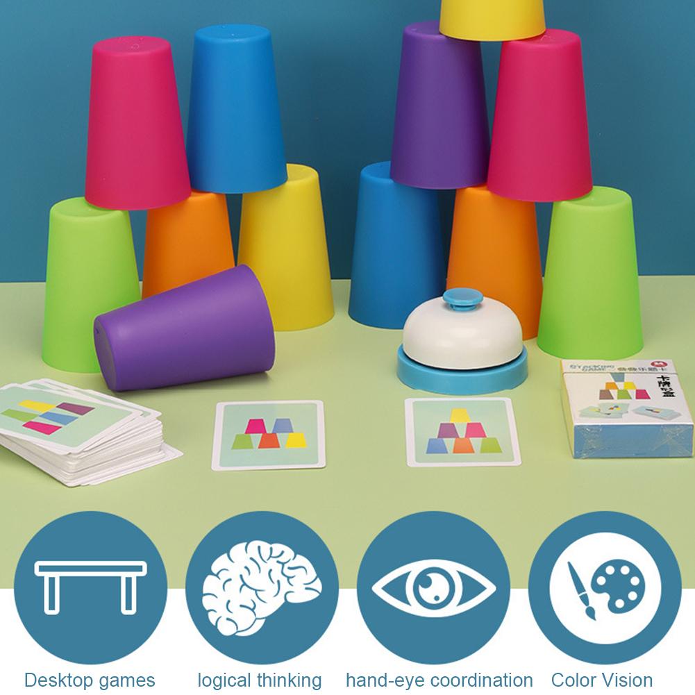 thumbnail image 2 of Ruifaya CQJJTKX Juego de vasos apilables rápidos, juegos de apilamiento de vasos deportivos, juegos de apilamiento clásicos, vasos apilables de entrenamiento de velocidad, para niños, niñas, adultos, 2 of 7