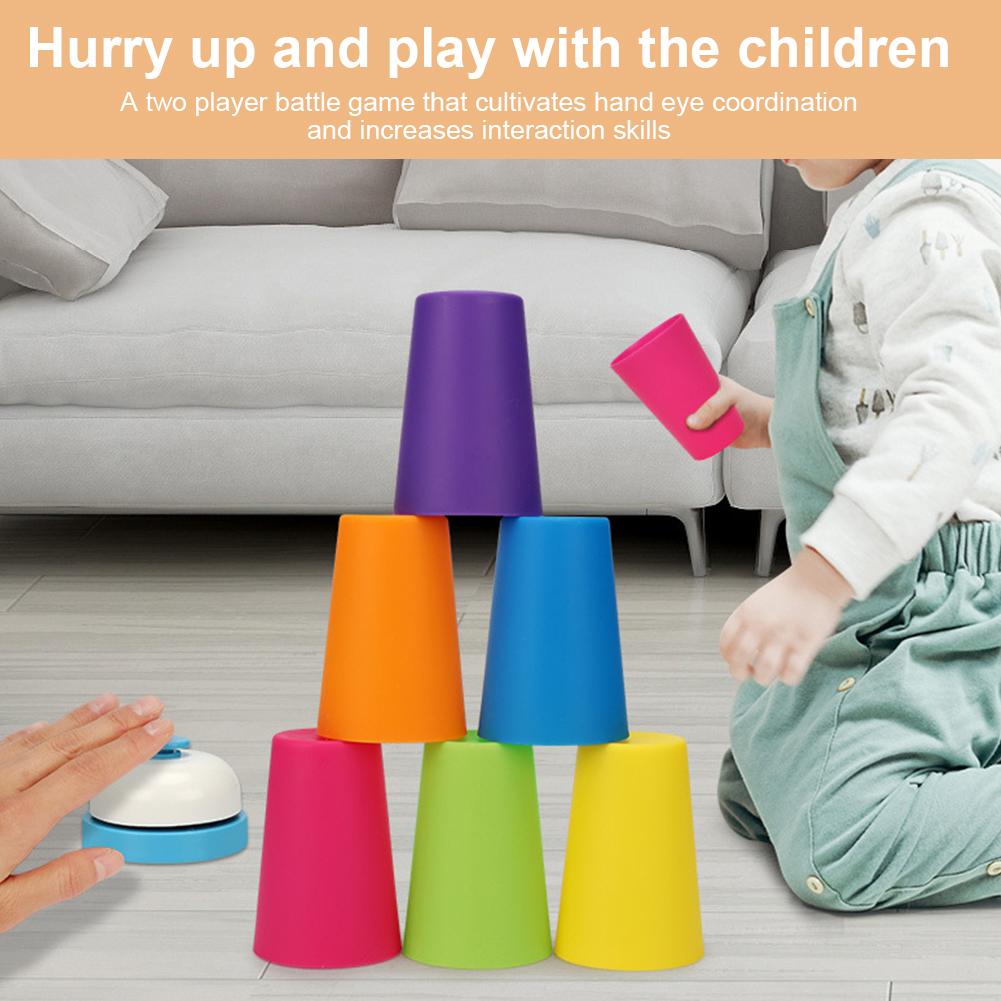 thumbnail image 3 of Ruifaya CQJJTKX Juego de vasos apilables rápidos, juegos de apilamiento de vasos deportivos, juegos de apilamiento clásicos, vasos apilables de entrenamiento de velocidad, para niños, niñas, adultos, 3 of 7