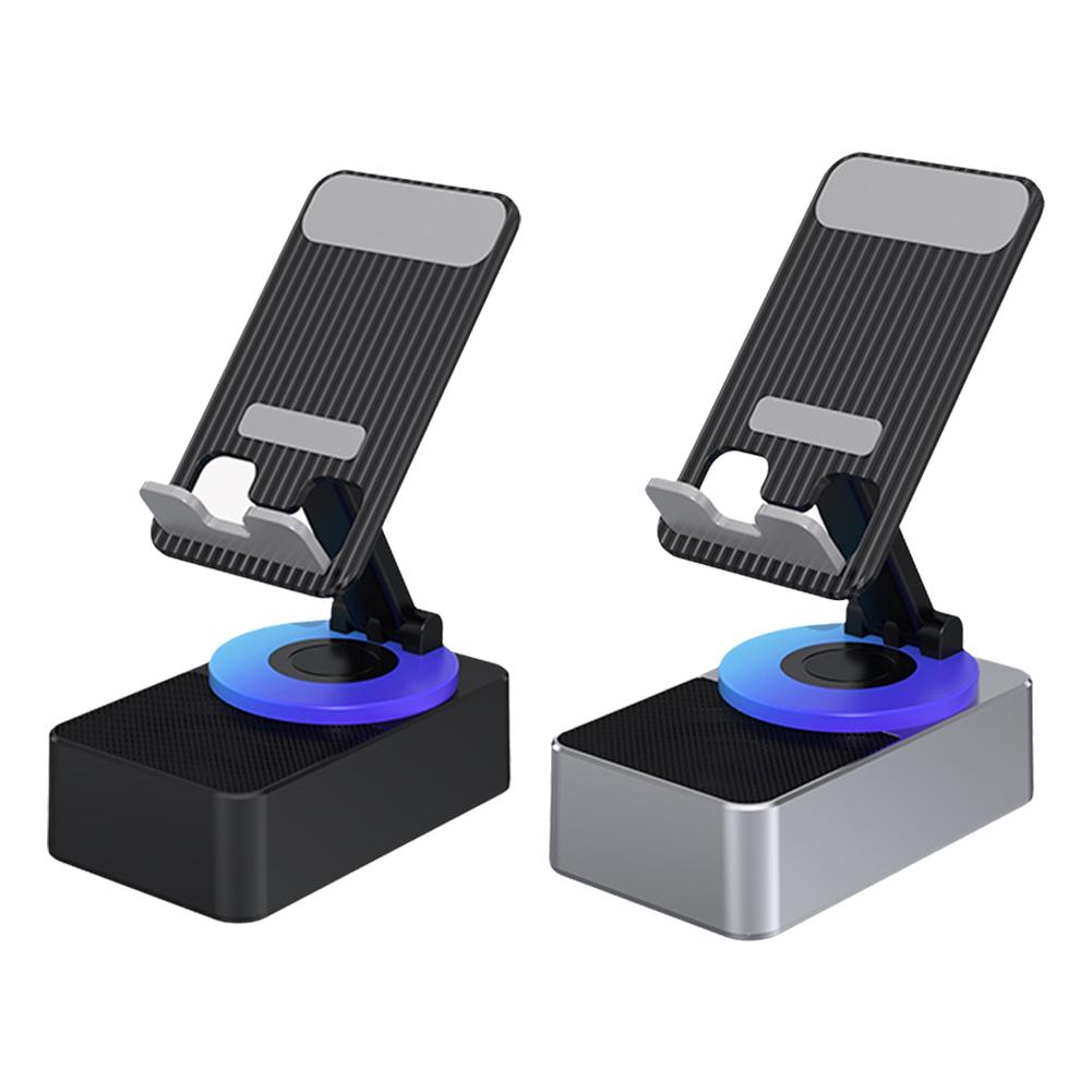 thumbnail image 4 of SGACAI Soporte para teléfono con audio Bluetooth, soporte para teléfono con batería portátil 3 en 1 con altavoz Bluetooth, soporte para tableta ajustable con altavoz inalámbrico, regalo genial para, 4 of 7