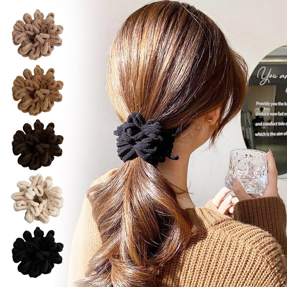 thumbnail image 4 of Wartleves Bandas elásticas para el cabello de felpa suave Flods, accesorio elegante para sujetar el cabello, 4 of 7