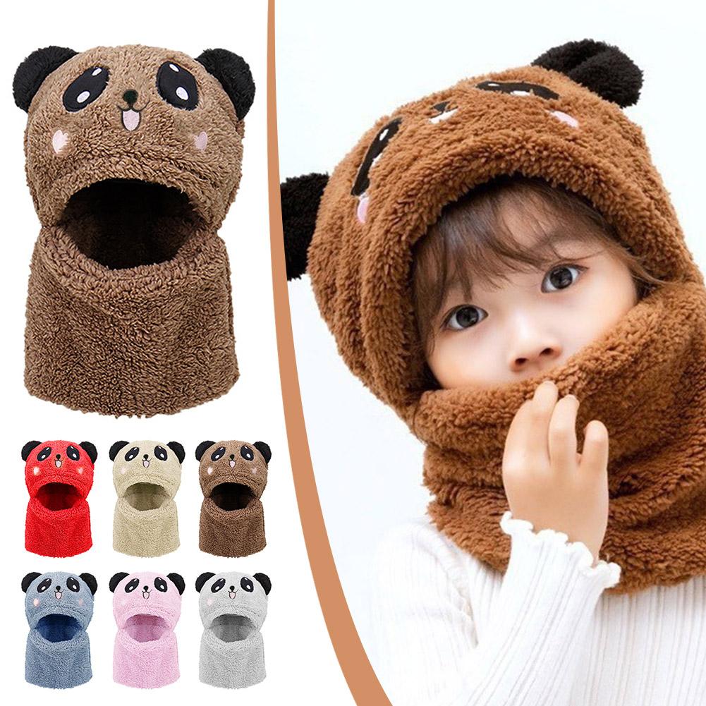 thumbnail image 3 of SGACAI Conjunto de dos piezas con bufanda y gorro de dibujos animados para niños X7S3 W1Y8 US, 3 of 7