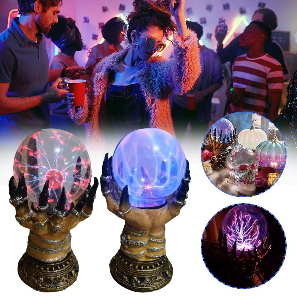 thumbnail image 4 of SGACAI Mano de bruja de resina con bola de cristal brillante, regalo de Navidad para niños, 4 of 7