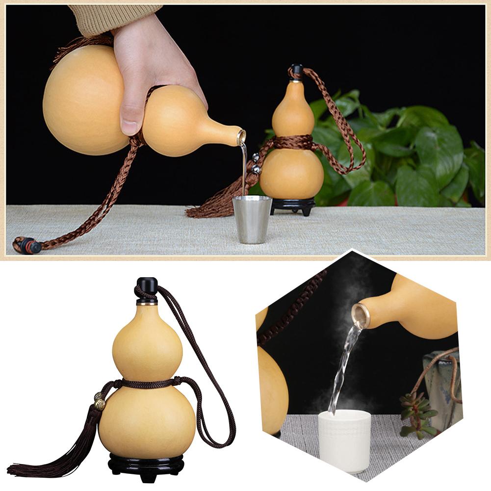 thumbnail image 2 of Wartleves Botella de agua de calabaza Calabaza natural Calabaza de vino abierta Talla de calabaza pequeña 500-7, 2 of 7