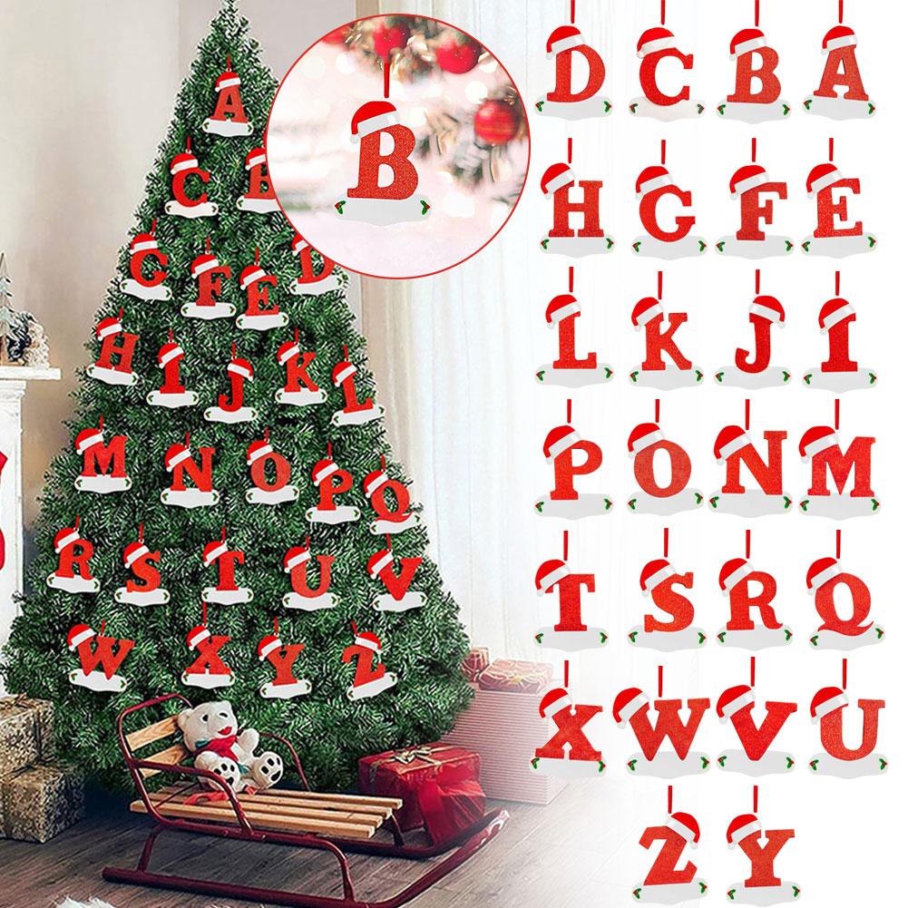 thumbnail image 4 of SGACAI Adornos para árbol de Navidad con letras en inglés para decoración de fiestas colgantes, 4 of 7