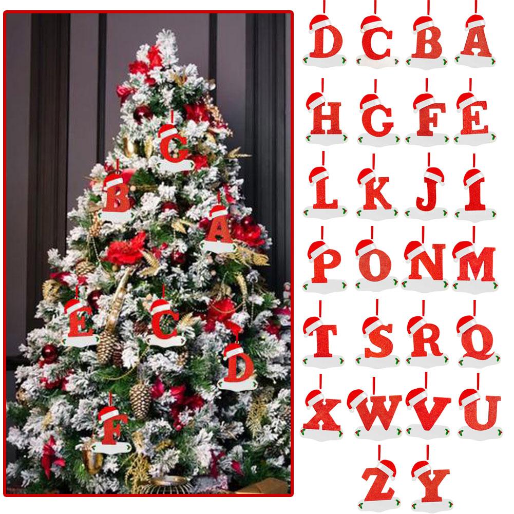 thumbnail image 3 of SGACAI Adornos para árbol de Navidad con letras en inglés para decoración de fiestas colgantes, 3 of 7