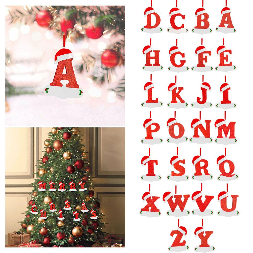 thumbnail image 2 of SGACAI Adornos para árbol de Navidad con letras en inglés para decoración de fiestas colgantes, 2 of 7