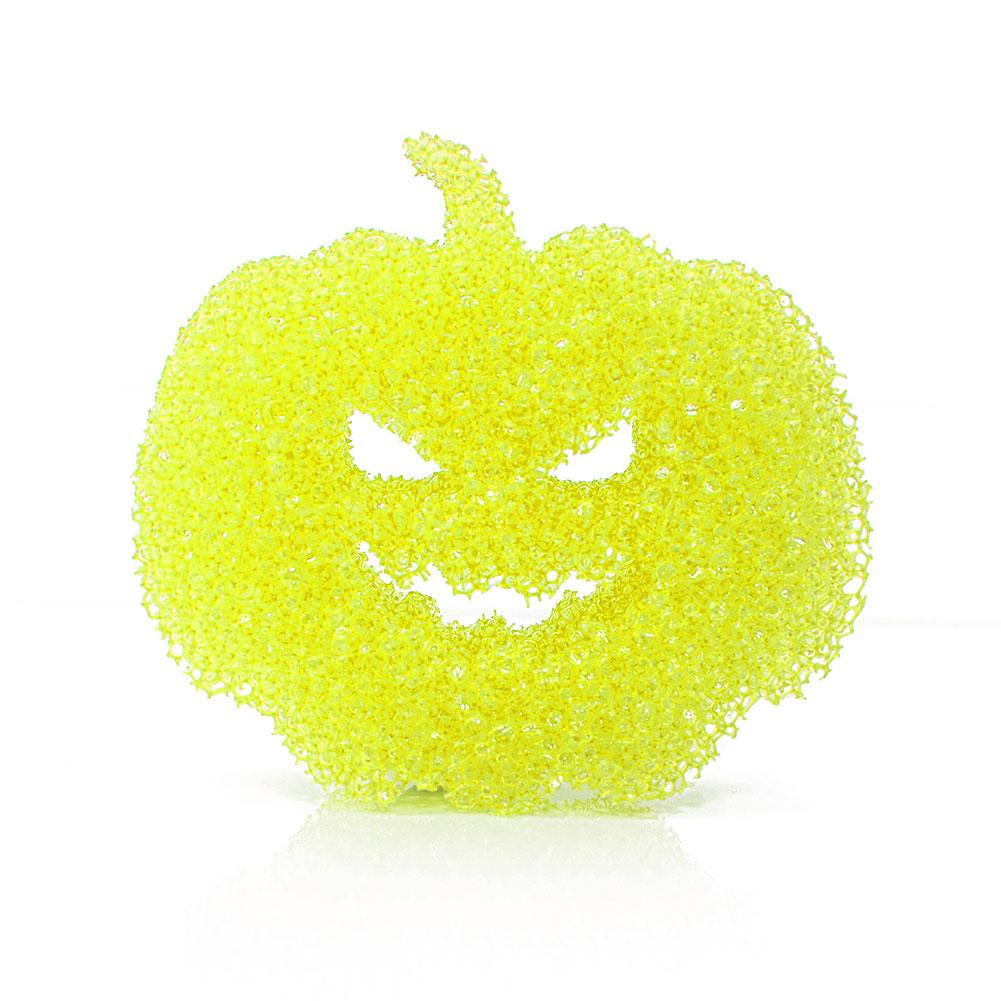 thumbnail image 4 of Ruifaya 1/3 piezas de esponja para fregar platos con forma de calabaza que no raya, para Halloween, 4 of 7
