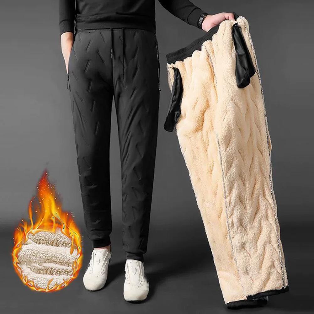 thumbnail image 3 of Ruifaya Pantalones deportivos cálidos y gruesos de cachemira de invierno para hombre Pantalones deportivos de moda para hombreÐσ, 3 of 7