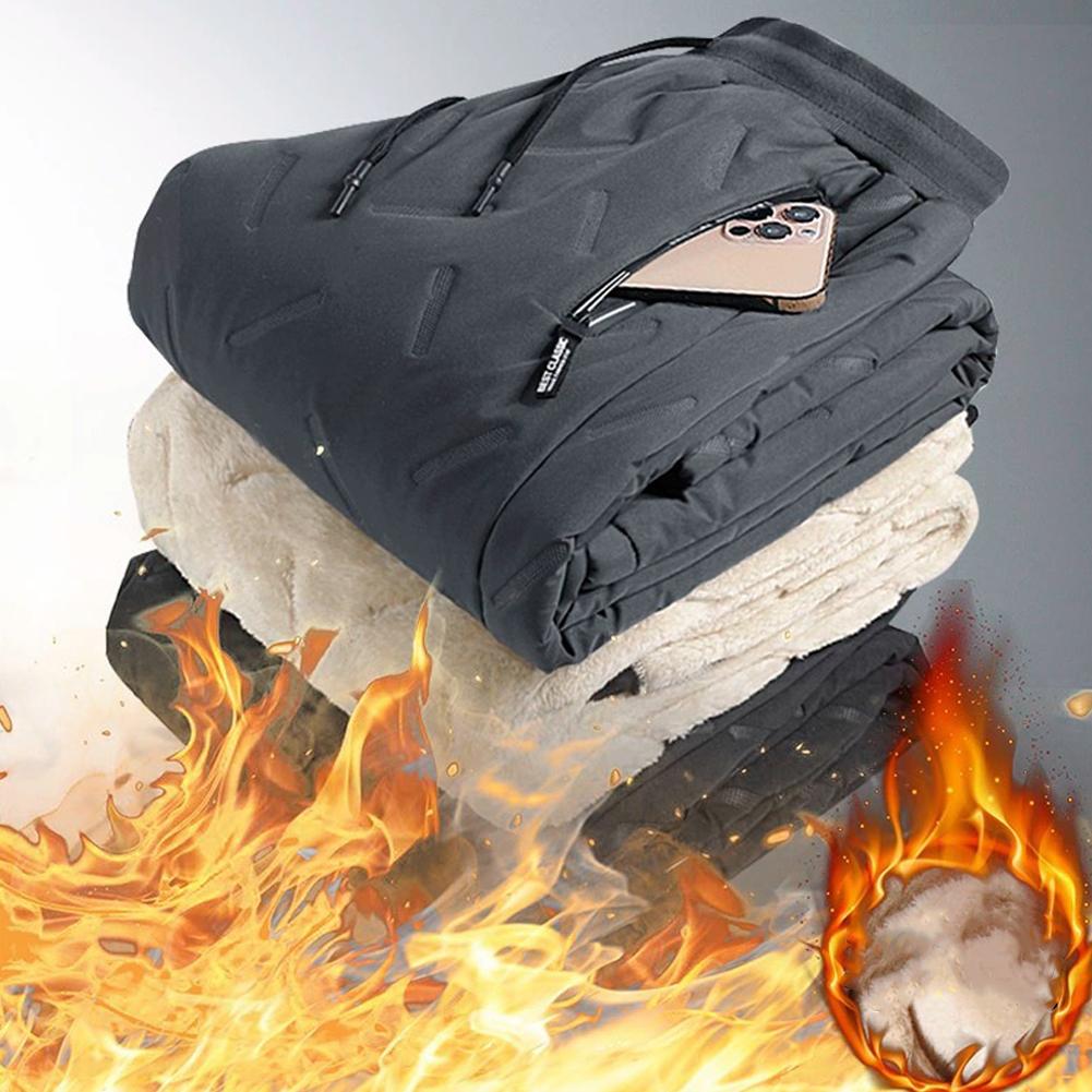 thumbnail image 2 of Ruifaya Pantalones deportivos cálidos y gruesos de cachemira de invierno para hombre Pantalones deportivos de moda para hombreÐσ, 2 of 7
