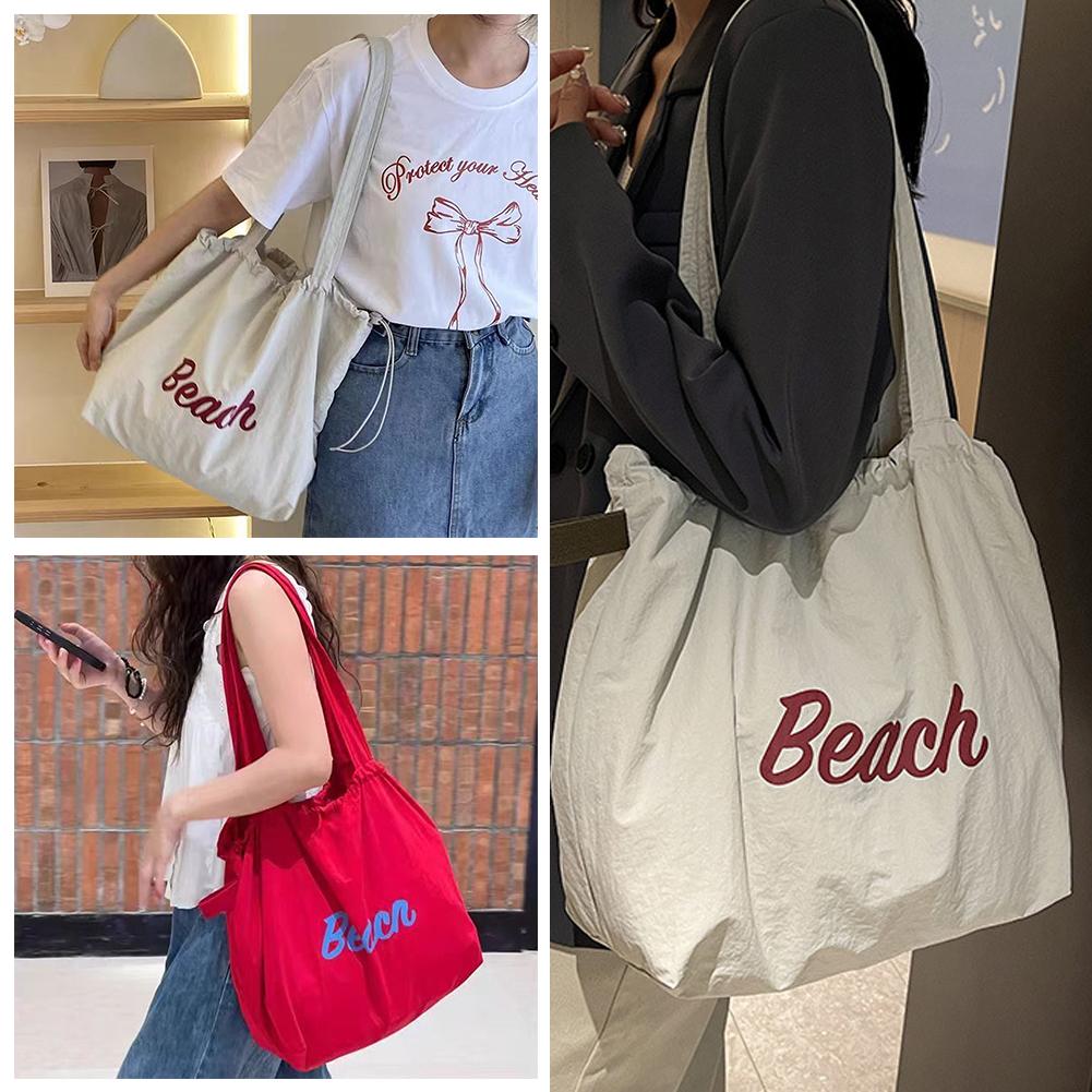 thumbnail image 3 of Ruifaya Bolso de nailon con letras, bolso de mano, bolso bandolera coreano para mujer, gran capacidad ζ, 3 of 7