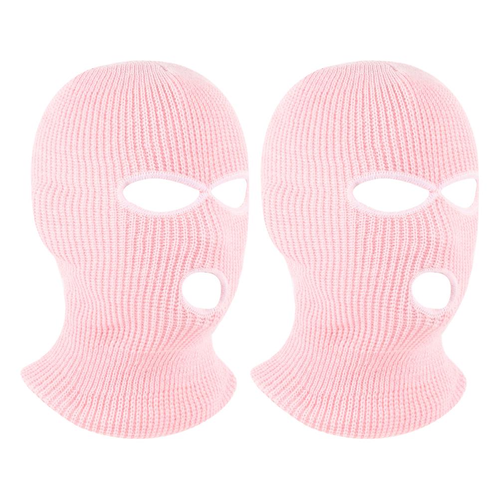 thumbnail image 4 of Ruifaya Máscara de punto de invierno de 3 agujeros, máscara de esquí de punto de 3 agujeros para toda la cara, máscara de esquí de punto de 3 agujeros para toda la cara para hombres, gorro de punto, 4 of 7