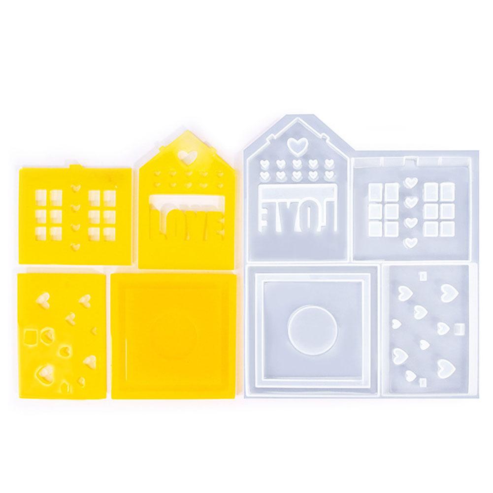 thumbnail image 4 of SGACAI Molde de silicona para casa navideña 3D, molde de silicona para fundición de casas, molde para velas, molde de fundición de casas pequeñas con casas de yeso, moldes de silicona para hacer ve, 4 of 7