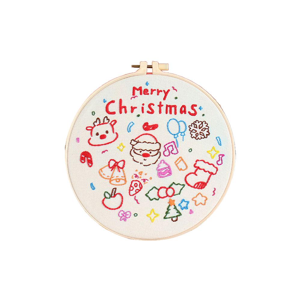 thumbnail image 4 of Ruifaya Juego de bordado a mano navideño, manualidades para hacer tú mismo, bordado estampado, regalos de Navidad para principiantes, 4 of 7