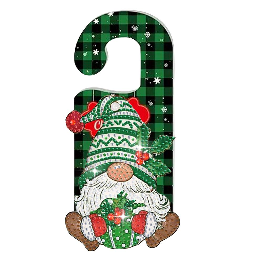 thumbnail image 4 of Ruifaya Adornos colgantes para puerta de Navidad, adornos de diamantes para pomo de puerta de Navidad, adornos para pomo de puerta de Navidad, colgantes para colgar en forma de árbol de Navidad, par, 4 of 7